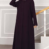 Abaya med småstein - detaljer i linje - Lilla - Shams.no