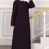 Abaya med småstein - detaljer i linje - Lilla - Shams.no