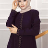 Abaya med steiner foran lilla - Shams.no