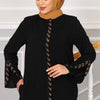 Svart abaya med steiner - Shams.no