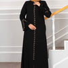 Svart abaya med steiner - Shams.no