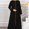 Svart abaya med steiner - Shams.no