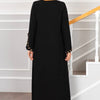 Svart abaya med steiner - Shams.no