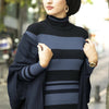 To - delt sett med striper. Kjole og cardigan (indigo) - Shams.no