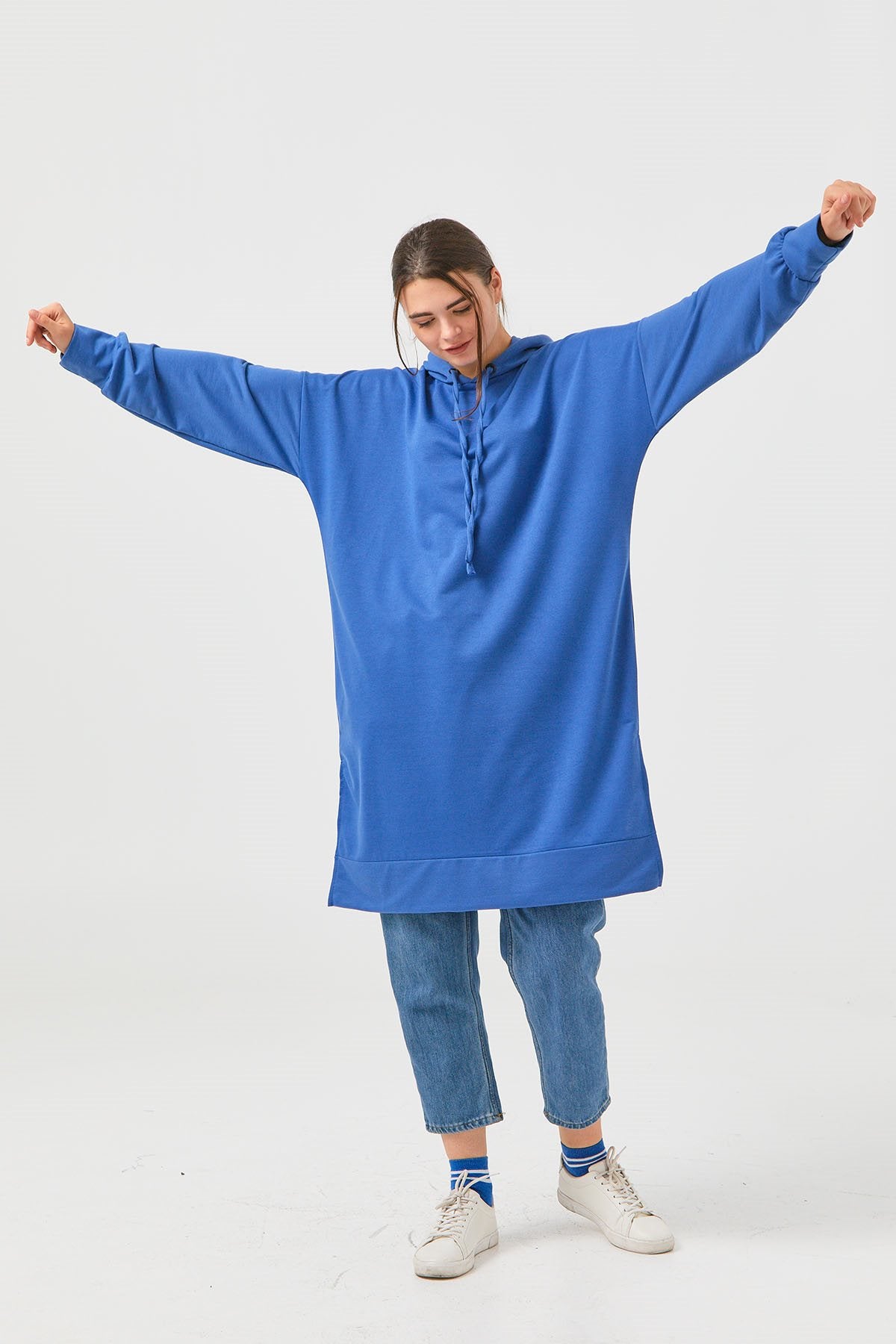 Blå oversized tunika