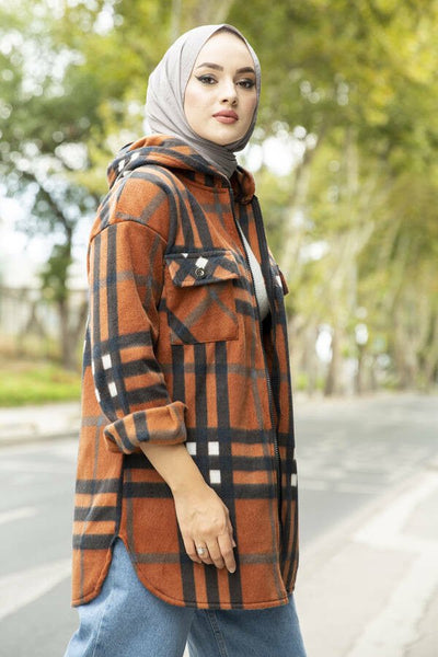 Jakke/ skjorte (brick color) - Shams.no