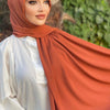 Sjal i medina - silke (brick colour) - Shams.no