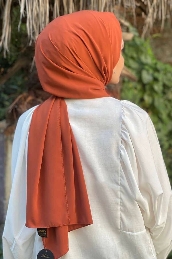 Sjal i medina - silke (brick colour) - Shams.no