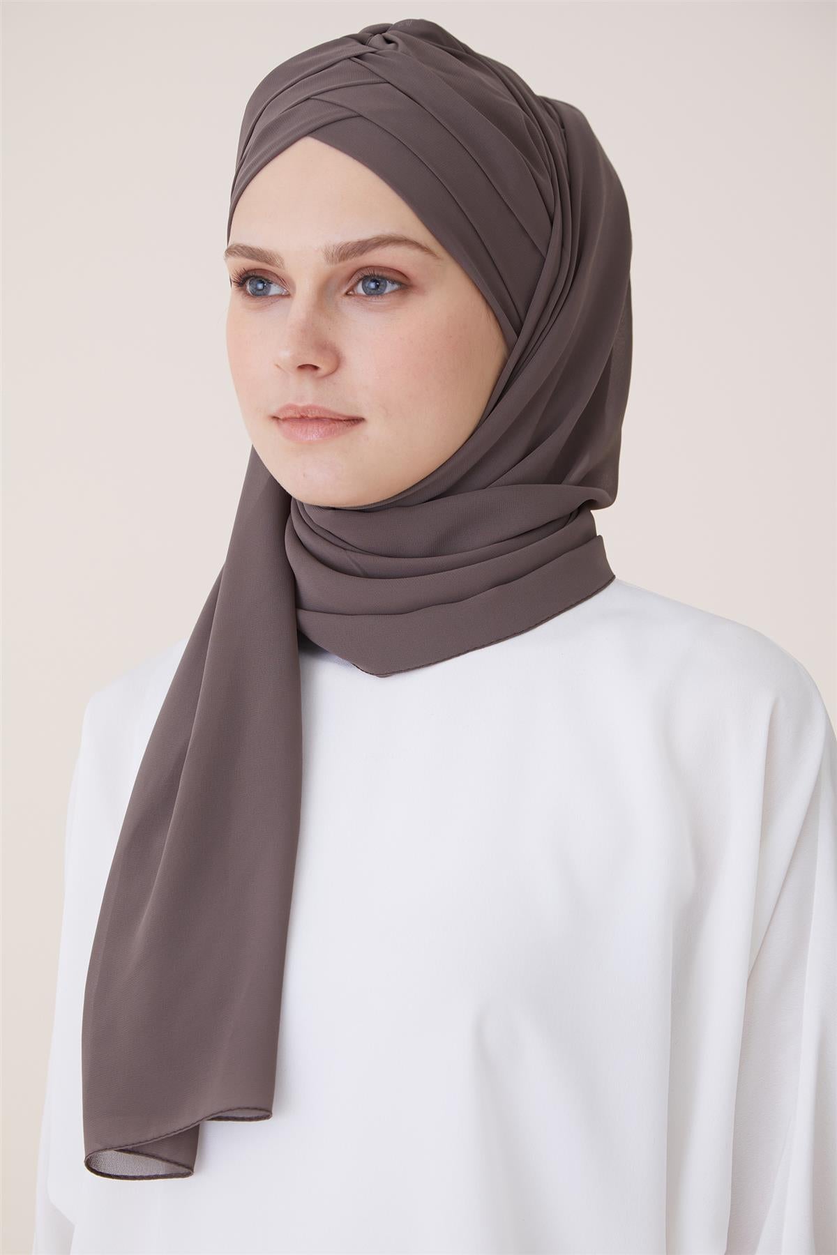 Cachmira sjal med underlue (grå)